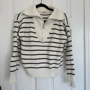 Z supply Villa Half Zip Stripe Sweater